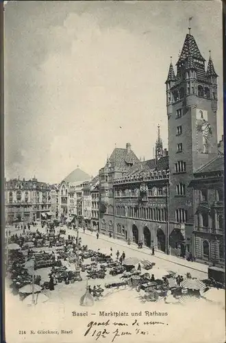 Basel BS Marktplatz Rathaus Kat. Basel