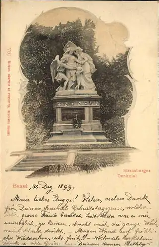 Basel BS Strassburger Denkmal Kat. Basel