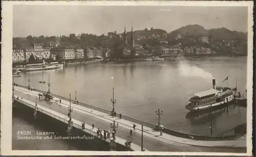 Luzern LU Seebr?cke Schweizerhofquai Kat. Luzern