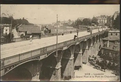 Lausanne VD Le Grand Pont le Pont de Chauderon / Lausanne /Bz. Lausanne City