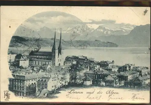 Luzern LU und die Alpen Kat. Luzern