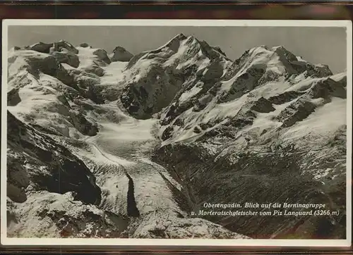 Bernina Berninagrupee Morteratschgletscher Kat. Bernina