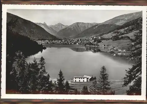 kk09179 Davos GR Davosersee Tinzenhorn Piz Michel Kategorie. Davos Alte Ansichtskarten