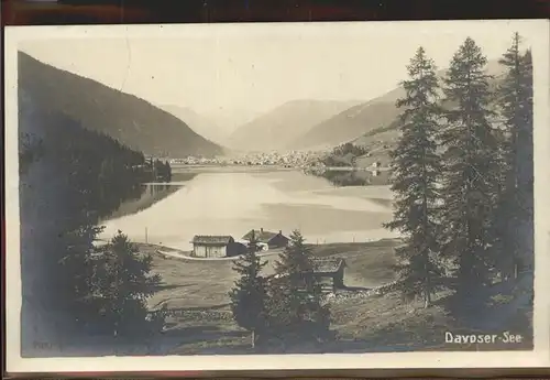 kk09181 Davos GR Davosersee Graubuenden Kategorie. Davos Alte Ansichtskarten