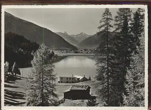 kk09223 Davos GR Davosersee Tinzenhorn Graubuenden Kategorie. Davos Alte Ansichtskarten