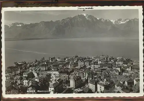 Montreux VD Vue partielle Lac Leman / Montreux /Bz. Vevey