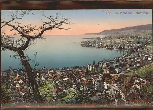 Montreux VD Vue partielle Les Planches Lac Leman / Montreux /Bz. Vevey