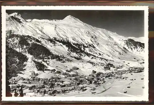 kk09400 Davos GR Englisch Viertel und Davos Dorf mit Parsennbahn Graubuenden Kategorie. Davos Alte Ansichtskarten