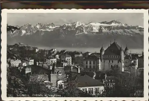 Lausanne VD Chateau et les Alpes
 / Lausanne /Bz. Lausanne City