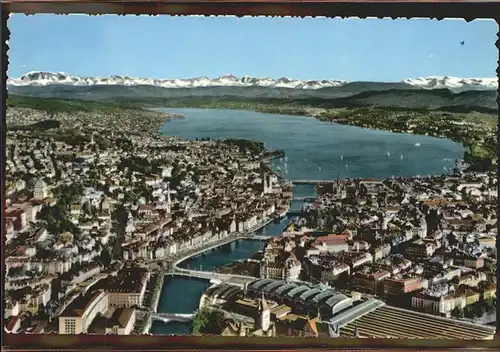 Zuerichsee Blick auf Zuerich und See / Zuerich /Bz. Zuerich City