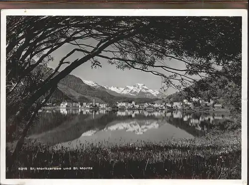 St Moritz GR Ortsansicht und St Moritzersee  Kat. St Moritz