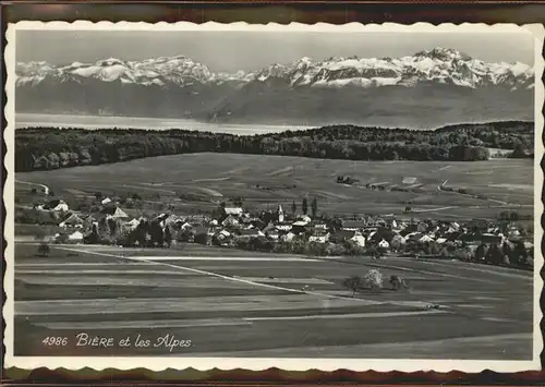 kk09696 Biere VD Biere et les Alpes   Feldpost Kategorie. Biere Alte Ansichtskarten