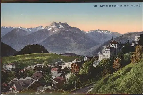 Leysin Vue partielle et Dent de Midi Kat. Leysin