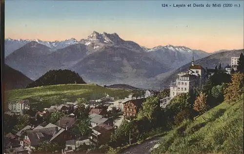 Leysin Vue partielle et Dent de Midi Kat. Leysin