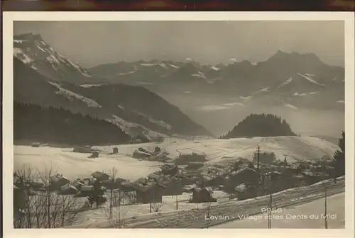 Leysin Village et les Dents du Midi Kat. Leysin