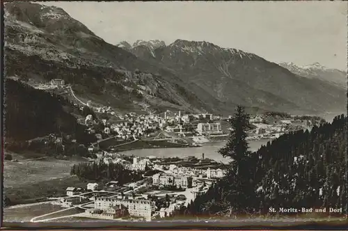 St Moritz GR Bad und Dorf Kat. St Moritz