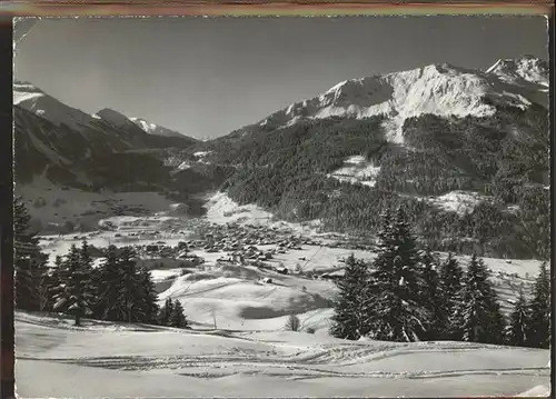 Klosters GR Blick gegen Wolfgang Kat. Klosters