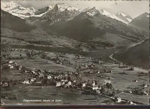 Aeschi Spiez Panorama   Fliegeraufnahme Kat. Aeschi Spiez