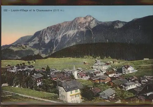 Leysin Leysin Village et le Chamossaire Kat. Leysin