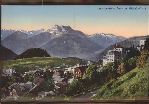 Leysin Village et Dents du Midi Kat. Leysin