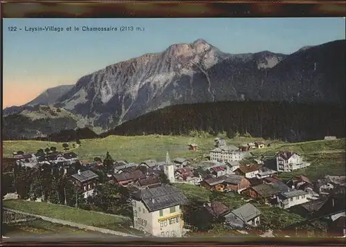 Leysin Leysin Village et la Chamossaire Kat. Leysin