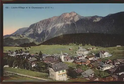 Leysin Leysin Village et la Chamossaire Kat. Leysin