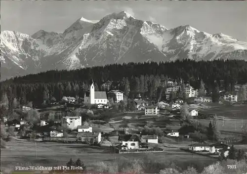 Flims Waldhaus Waldhaus mit Piz Riein Kat. Flims Waldhaus