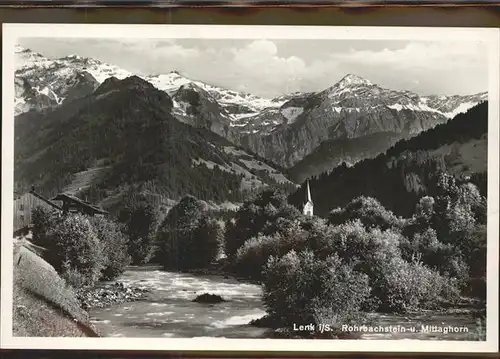 Lenk Simmental Panorama Rohrbachstein Mittaghorn Berner Oberland Kat. Lenk Simmental