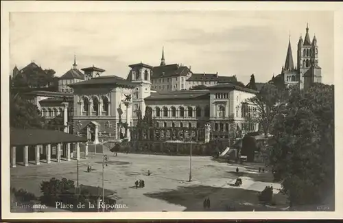 Lausanne VD Place de la Riponne Universite Cathedrale / Lausanne /Bz. Lausanne City