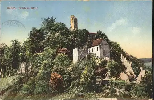 Baden AG Schloss Stein Ruine Kat. Baden