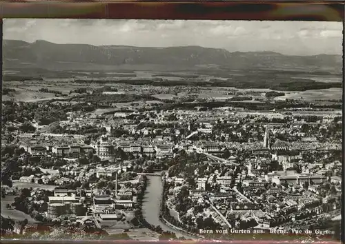 Bern BE Teilansicht Blick vom Gurten Aare Kat. Bern