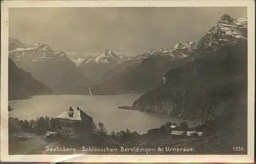 Seelisberg UR Schloesschen Beroldingen und Urnersee / Seelisberg /Bz. Uri