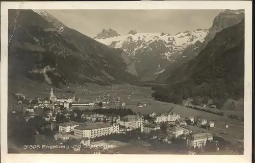 Engelberg OW Panoramablick mit Spannoerter Urner Alpen Kat. Engelberg