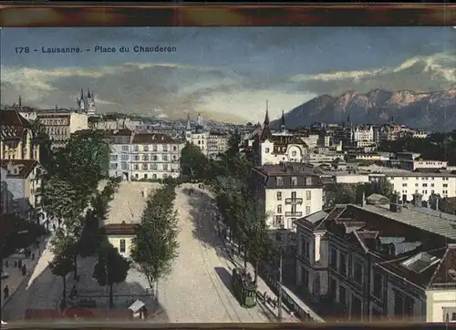 Lausanne VD Place du Chauderon Strassenbahn / Lausanne /Bz. Lausanne City