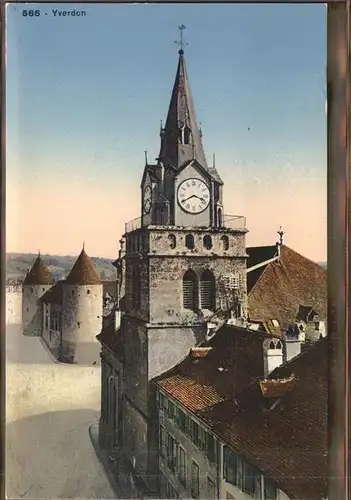 Yverdon VD L eglise et le chateau Kat. Yverdon