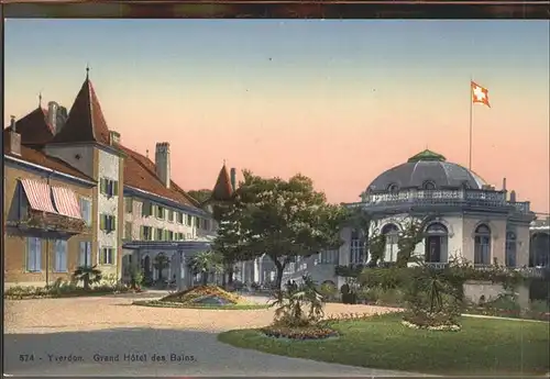 Yverdon VD Grand Hotel des Bains Kat. Yverdon