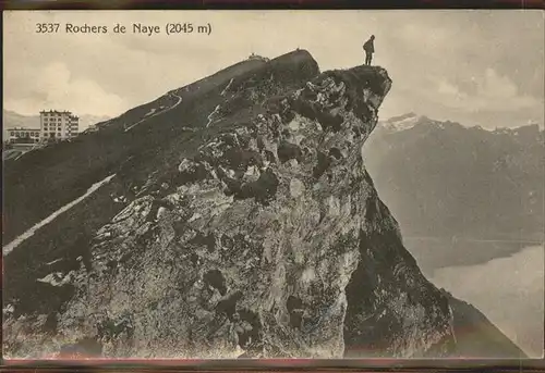 Montreux VD Rochers de Naye Gipfel Hotel Berner Alpen / Montreux /Bz. Vevey