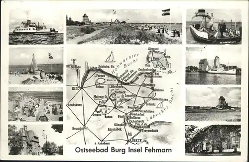 Burg Fehmarn Landkartenausschnitt Kat. Fehmarn