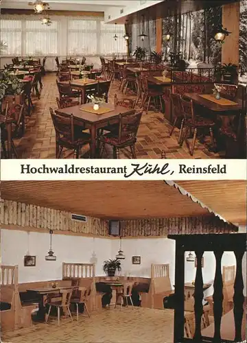 Reinsfeld Hunsrueck Hochwaldrestaurant Kuehl Kat. Reinsfeld