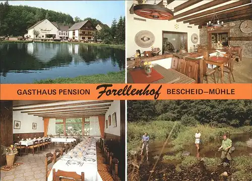 Bescheid Hermeskeil Muehle Gasthaus Pension Forellenhof Angeln Kat. Bescheid
