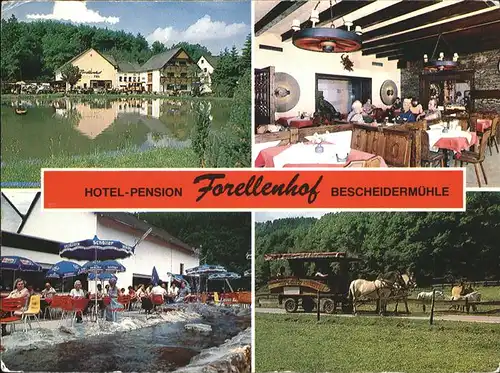 Bescheid Hermeskeil Hotel Restauratn Forellenhof Bescheidermuehle Jos. Robert Kat. Bescheid