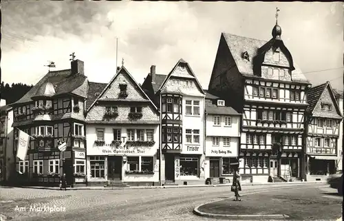 Adenau Marktplatz Fachwerk Kat. Adenau