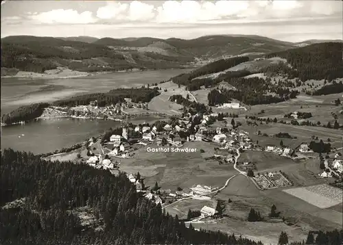 Schluchsee Fliegeraufnahme Gasthof Restaurant Schwoerer Kat. Schluchsee