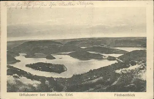 Heimbach Eifel Urfttalsperre Fuenfseenblick Kat. Heimbach