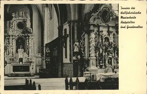 Marienheide Inneres der Wallfahrtskirche Marienheide   Hauptaltar und Gnadenaltar Kat. Marienheide