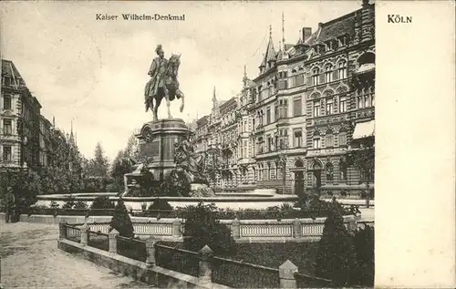 Koeln Kaiser Wilhelm Denkmal Kat. Koeln