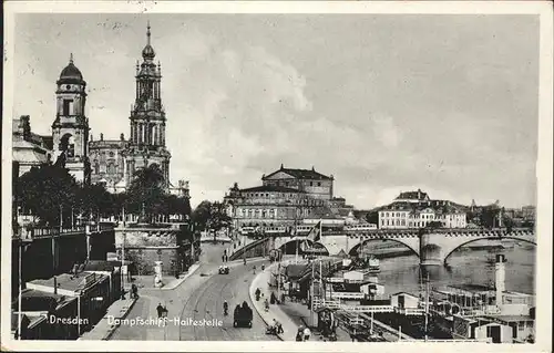 Dresden Dampfschiff Haltestelle Kat. Dresden