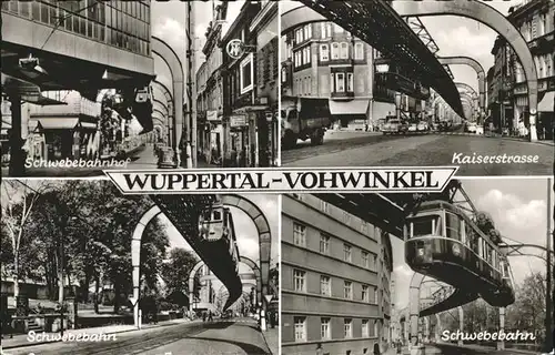 Wuppertal Schwebebahn und Schwebebahnhof Kaiserstrasse Kat. Wuppertal