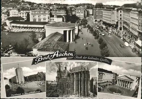 Aachen Blick auf Aachen mit Hauptbahnhof Dom Theater Kat. Aachen