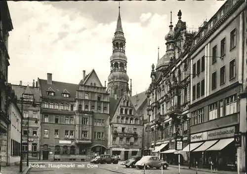 Zwickau Hauptmarkt mit Dom Kat. Zwickau